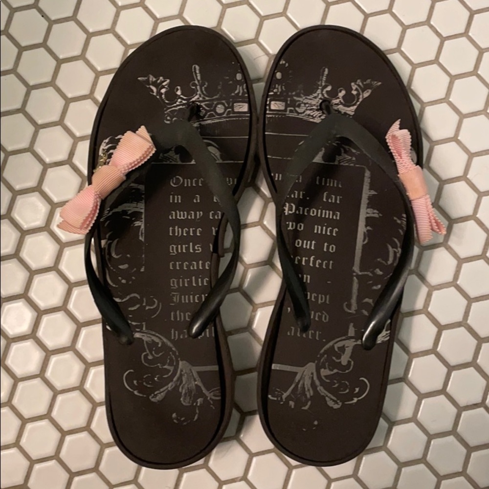 Juicy Couture Wedge Flip Flops